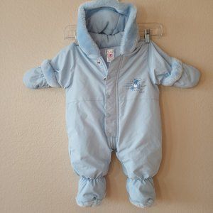 The Children's Place Powder Blue Winter Snowsuit Infant 3-6 Months